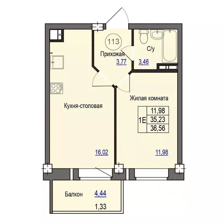 1-к кв. Псковская область, Псковский район, Завеличенская волость, д. ... - Фото 1