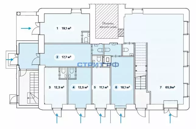 Торговая площадь в Москва Бауманская ул., 33/2С3 (11 м) - Фото 2