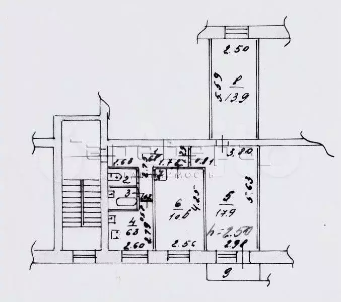 3-к. квартира, 59,1 м, 4/5 эт. - Фото 0