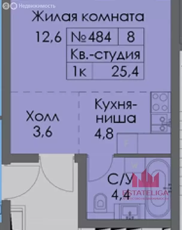 Квартира-студия: Москва, жилой комплекс Портлэнд (25.4 м) - Фото 0