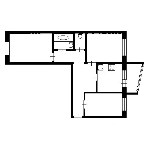 3-к кв. Татарстан, Казань ул. Серова, 12 (63.0 м) - Фото 2
