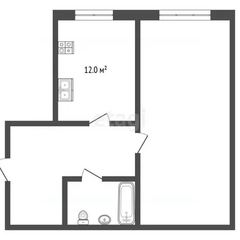 1-к кв. Московская область, Воскресенск Коммуна мкр, ул. ... - Фото 2