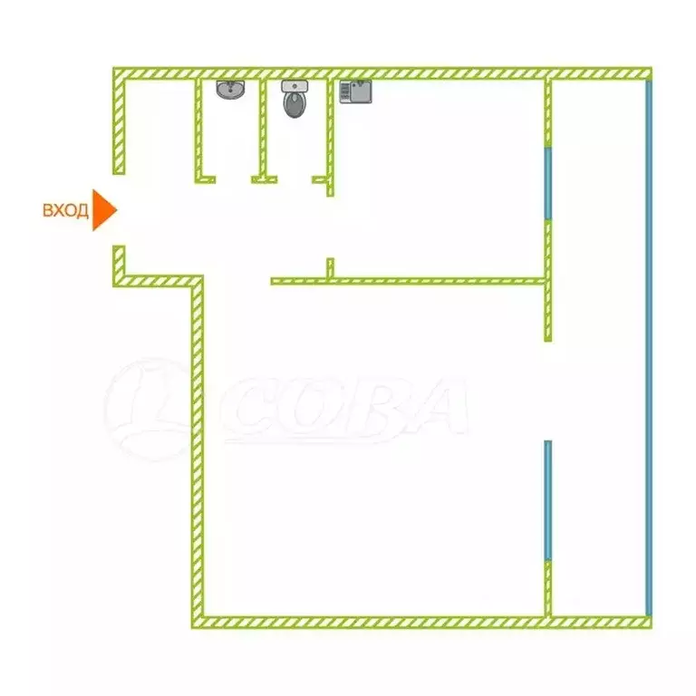 1-к кв. Курганская область, Курган Заозерный жилрайон, 12-й мкр, 1А ... - Фото 1