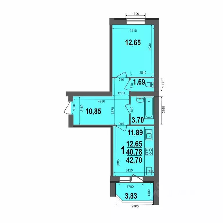 1-к кв. Владимирская область, Ковров ул. 9 Мая, 8 (42.7 м) - Фото 0