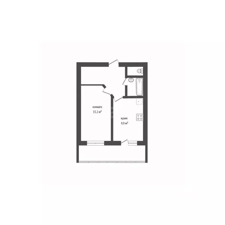 1-к кв. Белгородская область, Белгород ул. 3-го Интернационала, 25 ... - Фото 2