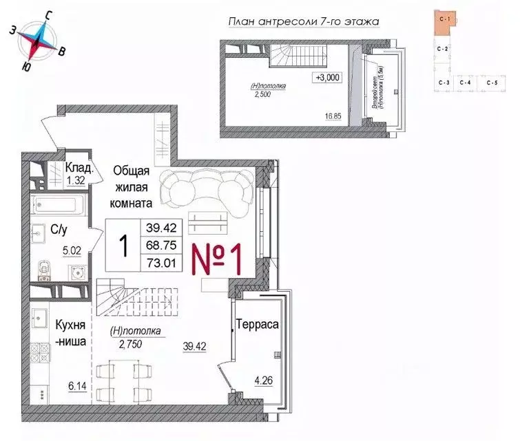 1-к кв. Московская область, Наро-Фоминск ул. Володарского, 10 (73.3 м) - Фото 1