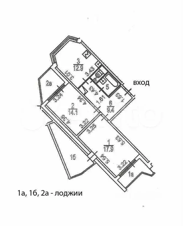 2-к. квартира, 58,3 м, 5/14 эт. - Фото 0