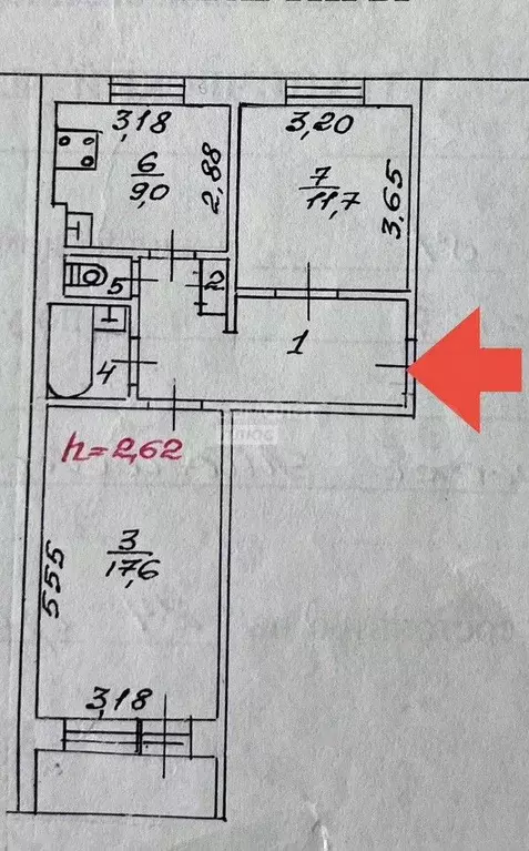 2-к. квартира, 51,9 м, 2/5 эт. - Фото 0