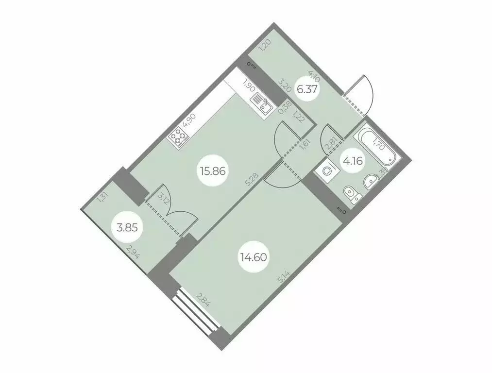 1-комнатная квартира: Санкт-Петербург, улица Маршала Захарова, 8 ... - Фото 1