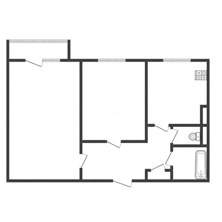 2-комнатная квартира: Черкесск, улица Космонавтов, 17 (47.8 м) - Фото 1