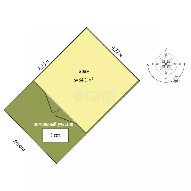 Гараж в Крым, Феодосия ГК Ветеран тер., 48 (84 м) - Фото 2