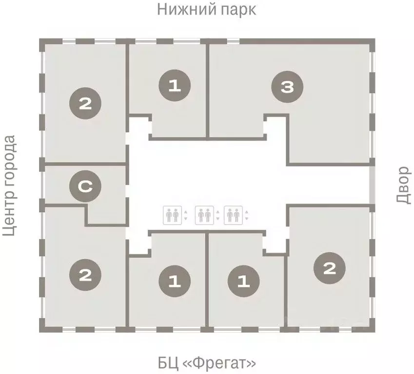 2-к кв. Липецкая область, Липецк пл. Петра Великого, 1 (81.32 м) - Фото 1