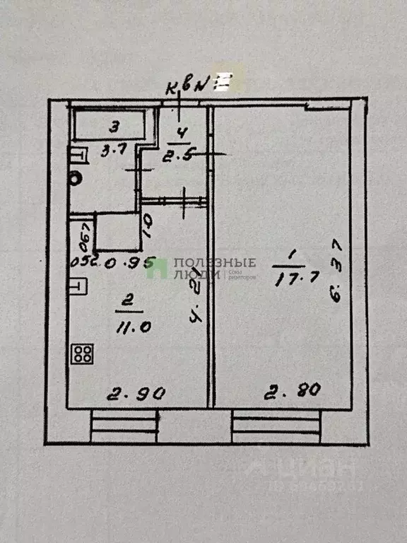 1-к кв. Кировская область, Киров ул. Блюхера, 38 (34.9 м) - Фото 1