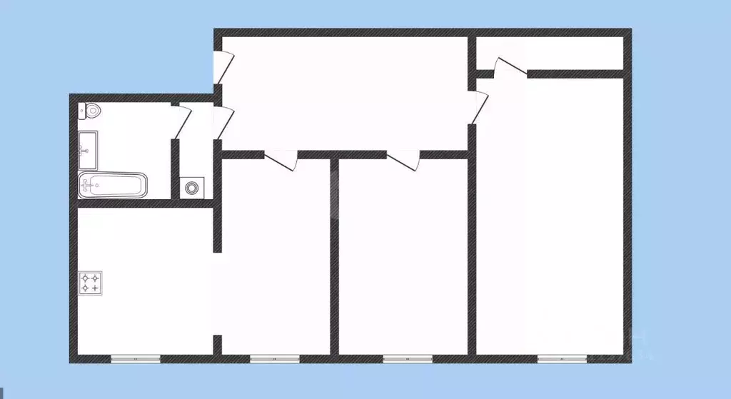 3-к кв. Иркутская область, Ангарск 189-й кв-л, 6 (54.8 м) - Фото 2