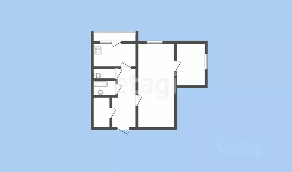 2-к кв. Карачаево-Черкесия, Черкесск ул. Умара Алиева, 20 (40.5 м) - Фото 1