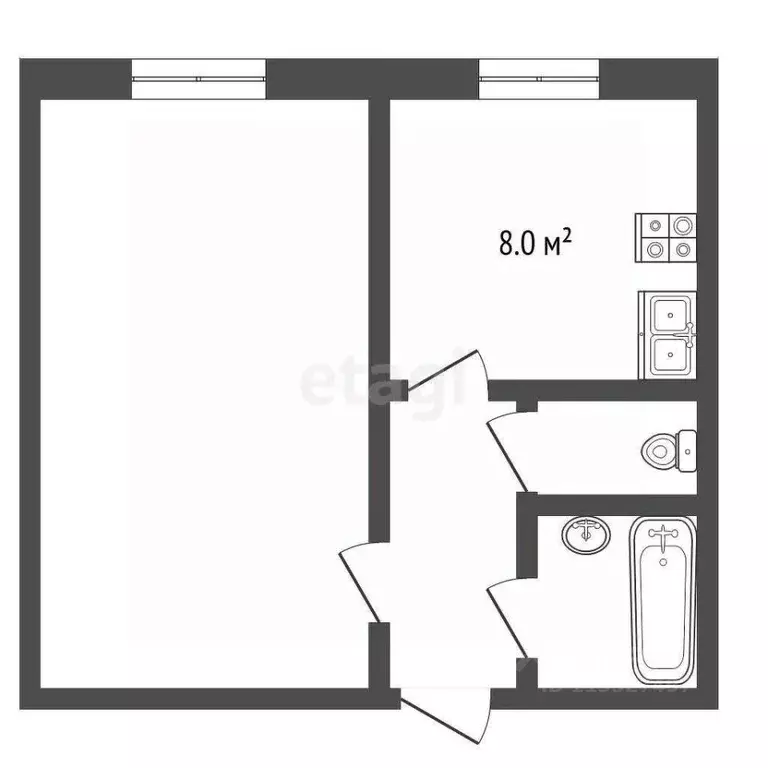 1-к кв. Московская область, Серпухов Борисовское ш., 13 (33.0 м) - Фото 2