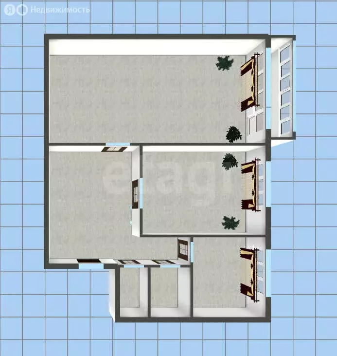 1-комнатная квартира: Губкин, улица Чайковского, 19 (32 м) - Фото 1