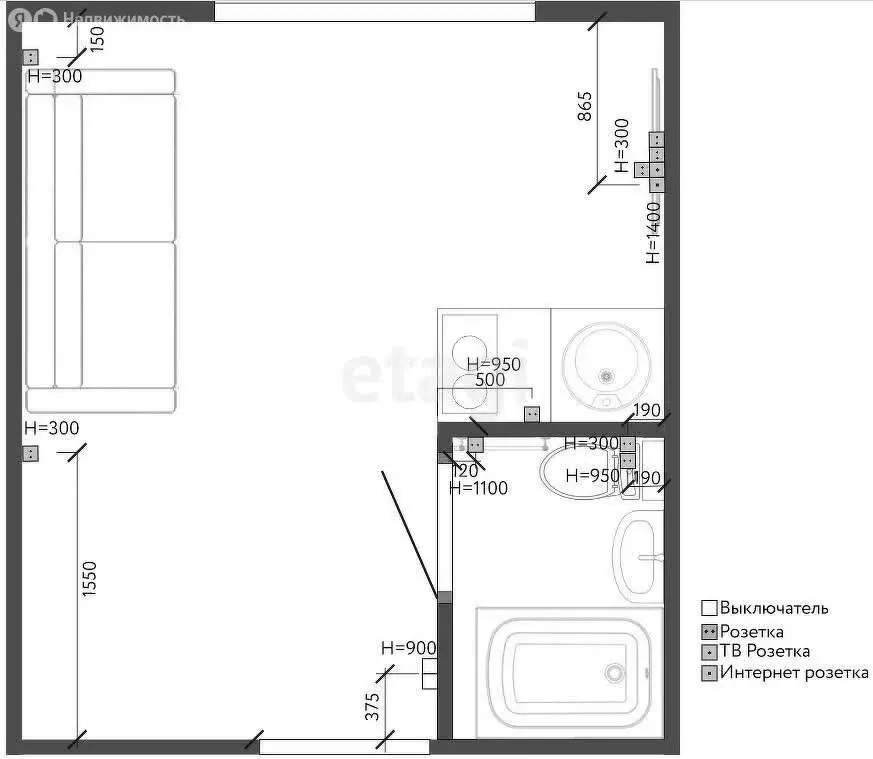 Квартира-студия: Казань, улица Гарифьянова, 42 (13 м) - Фото 1