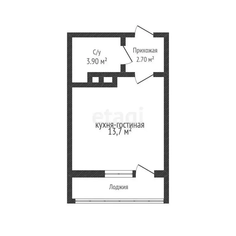 Квартира-студия: Краснодар, улица Константина Гондаря, 103 (24.5 м) - Фото 0