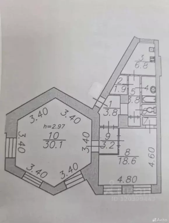 2-к кв. Астраханская область, Астрахань пл. Ленина, 2 (73.2 м) - Фото 2