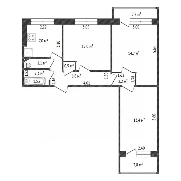 Комната Башкортостан, Уфа Транспортная ул., 52 (18.1 м) - Фото 2