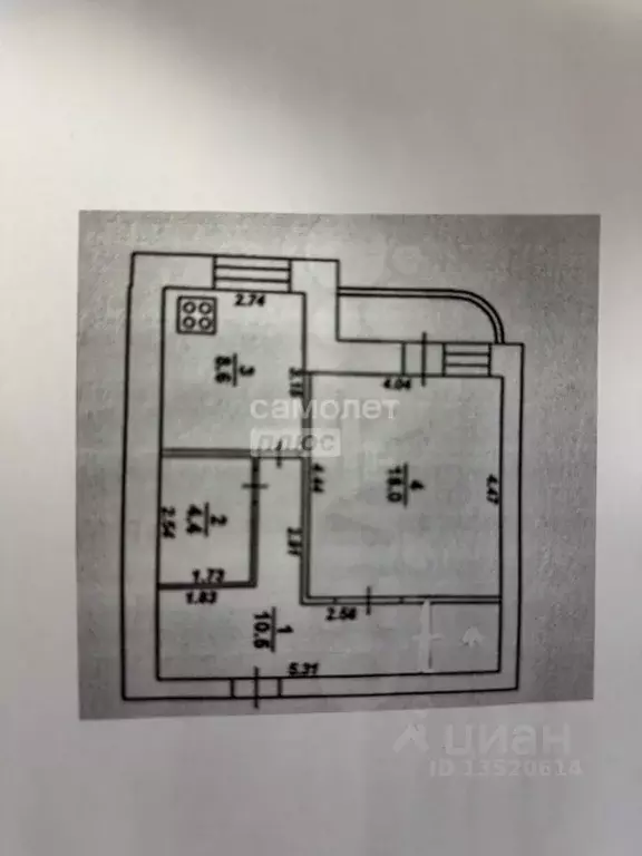 1-к кв. Воронежская область, Воронеж ул. Урывского, 17Д (44.5 м) - Фото 2