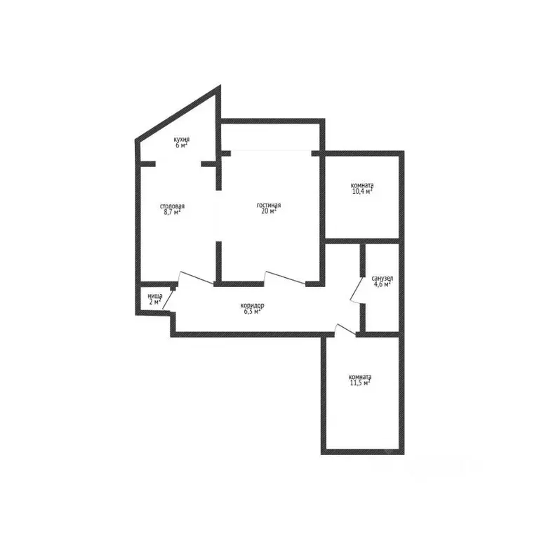 Квартира, 3 комнаты, 75 м - Фото 1