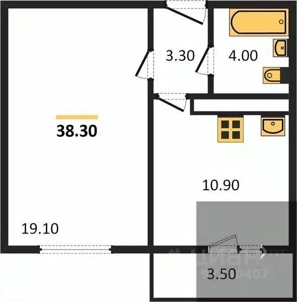 1-к кв. Воронежская область, Воронеж ул. Шидловского, 26 (38.3 м) - Фото 0