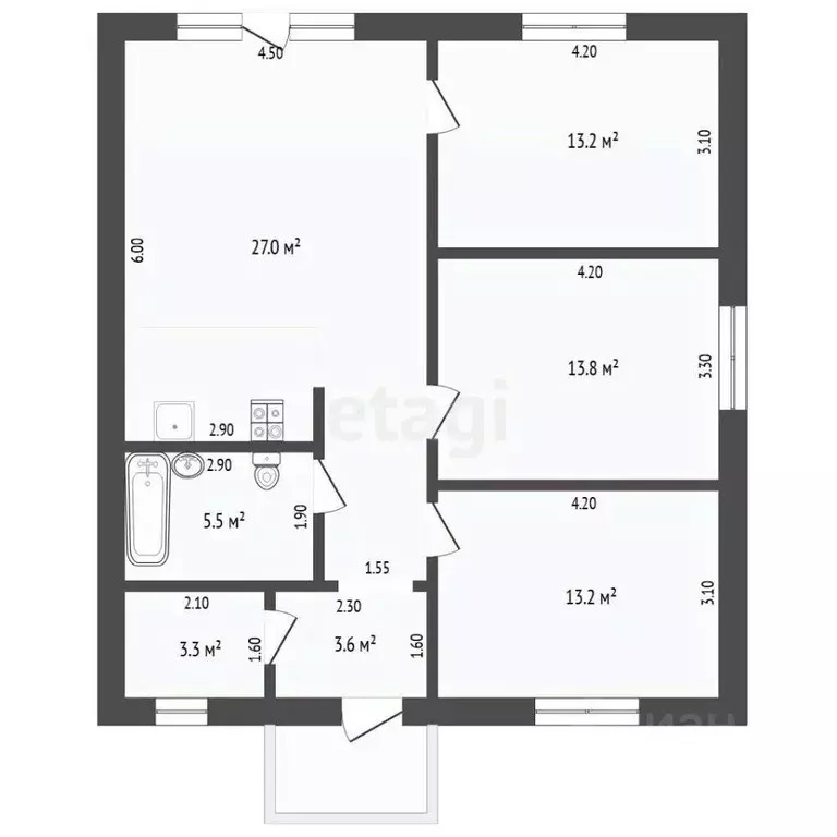 Дом в Тюменская область, Тюмень Медик СНТ, ул. Брусничная (86 м) - Фото 2