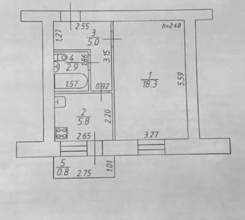 Продаётся 1-к квартира, 32 м - Фото 0