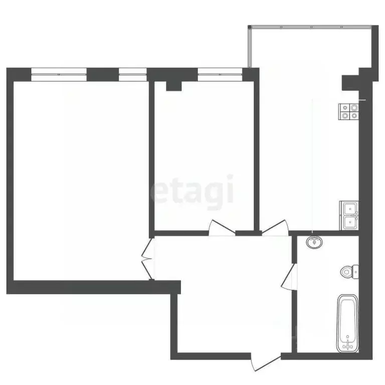 2-к кв. Липецкая область, Липецк ул. И.В. Свиридова, 10 (60.0 м) - Фото 1