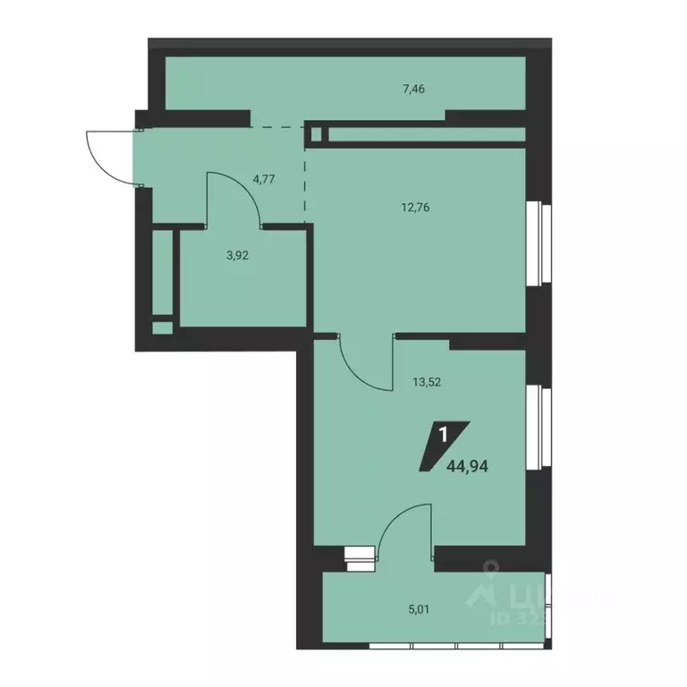 2-к кв. Свердловская область, Екатеринбург ул. Молодогвардейцев, 1 ... - Фото 2
