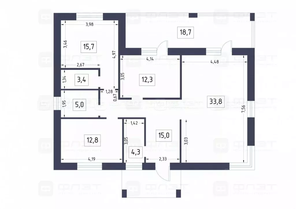 Дом в Татарстан, Лаишевский район, Большекабанское с/пос, с. Большие ... - Фото 2