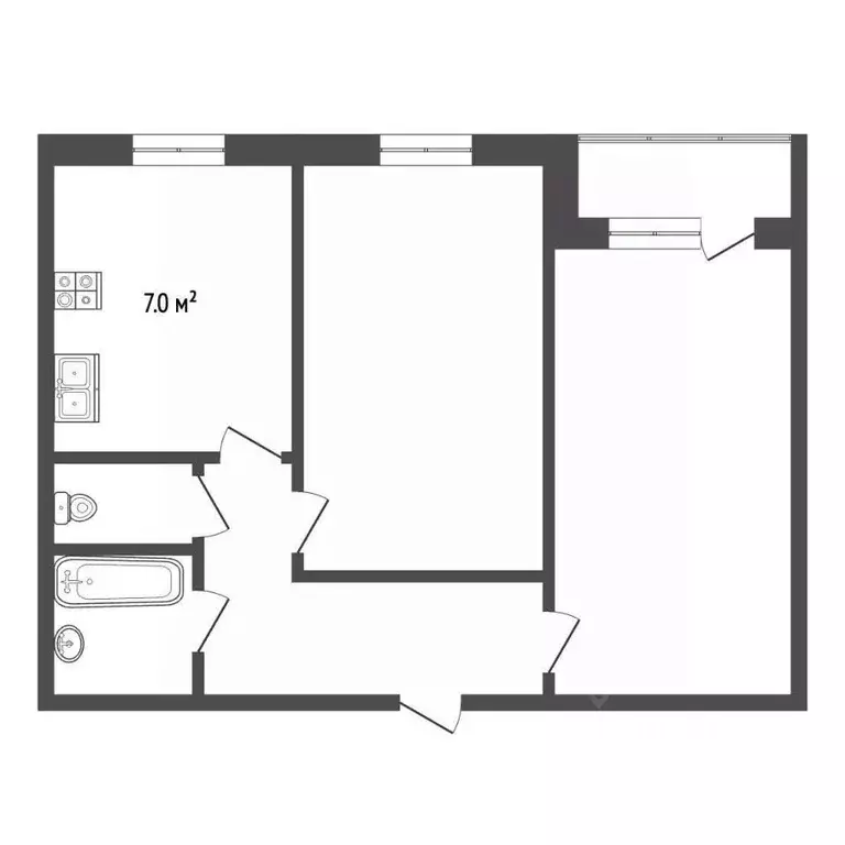 2-к кв. Ямало-Ненецкий АО, Муравленко ул. Губкина, 20 (48.3 м) - Фото 2