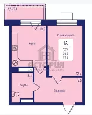 1-комнатная квартира: Красноярск, Свободный проспект, 66Рк4 (37.9 м) - Фото 1