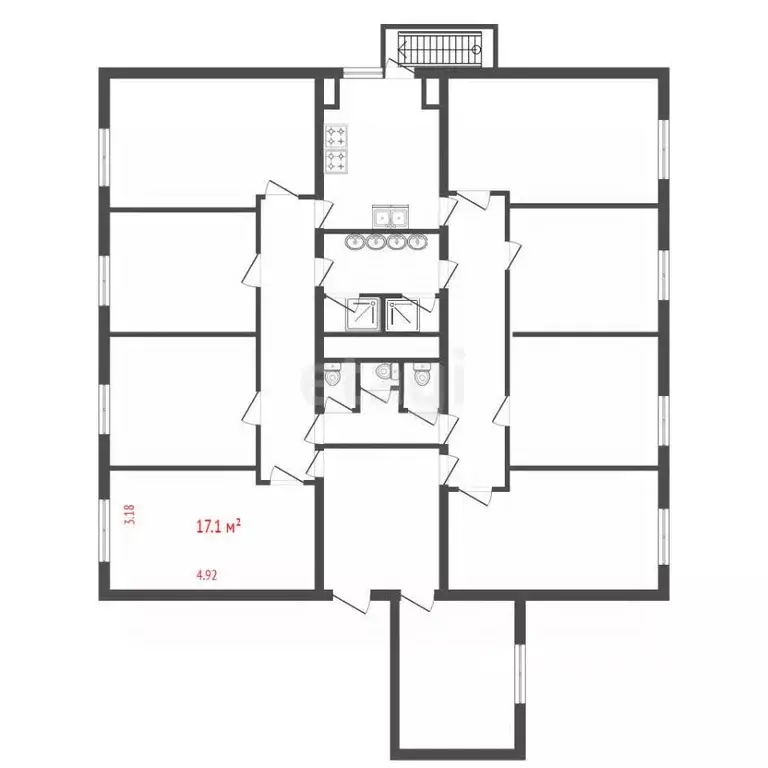 Комната Санкт-Петербург ул. Вавиловых, 10К4 (17.1 м) - Фото 2