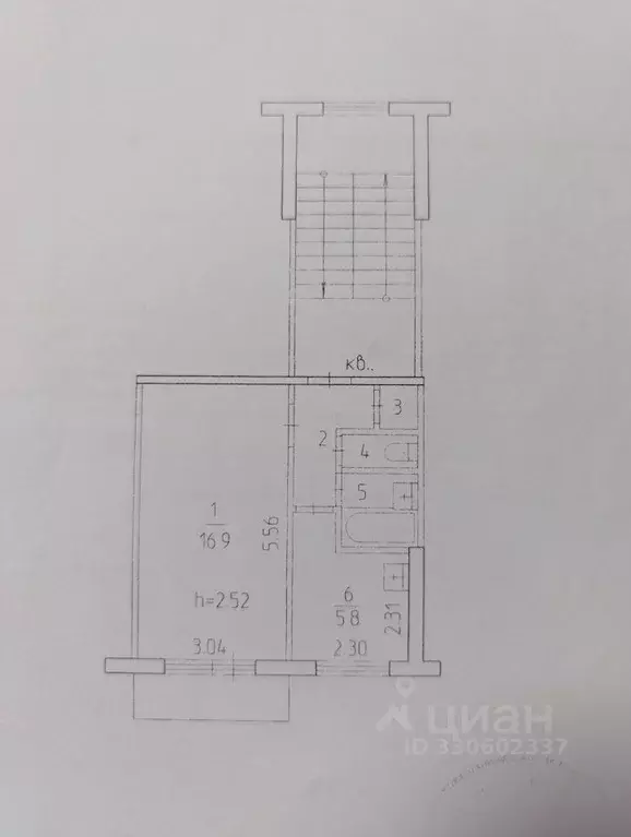1-к кв. Пермский край, Пермь ул. Крисанова, 3 (29.7 м) - Фото 0