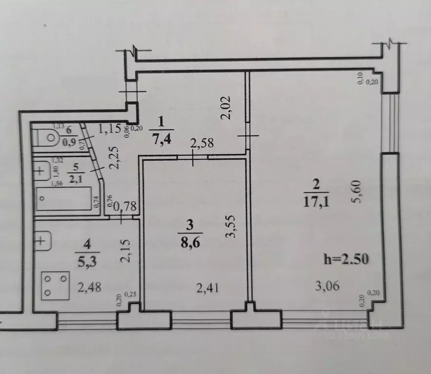 2-к кв. Забайкальский край, Чита ул. Весенняя, 8 (41.4 м) - Фото 1