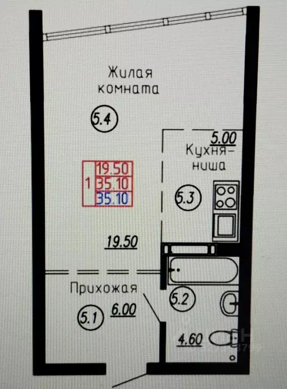 Студия Алтайский край, Бийск Приобская ул., 7 (35.1 м) - Фото 0