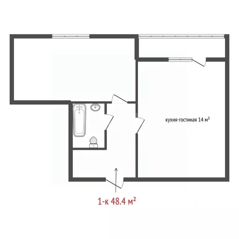 1-к кв. Свердловская область, Екатеринбург ул. Академика Парина, 35/2 ... - Фото 2