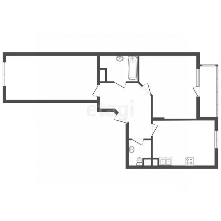 2-к кв. Санкт-Петербург ул. Русановская, 9 (58.0 м) - Фото 2