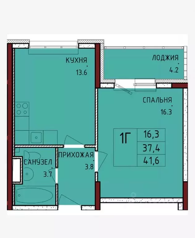 1-к кв. Тульская область, Тула городской округ, с. Осиновая Гора ул. ... - Фото 1