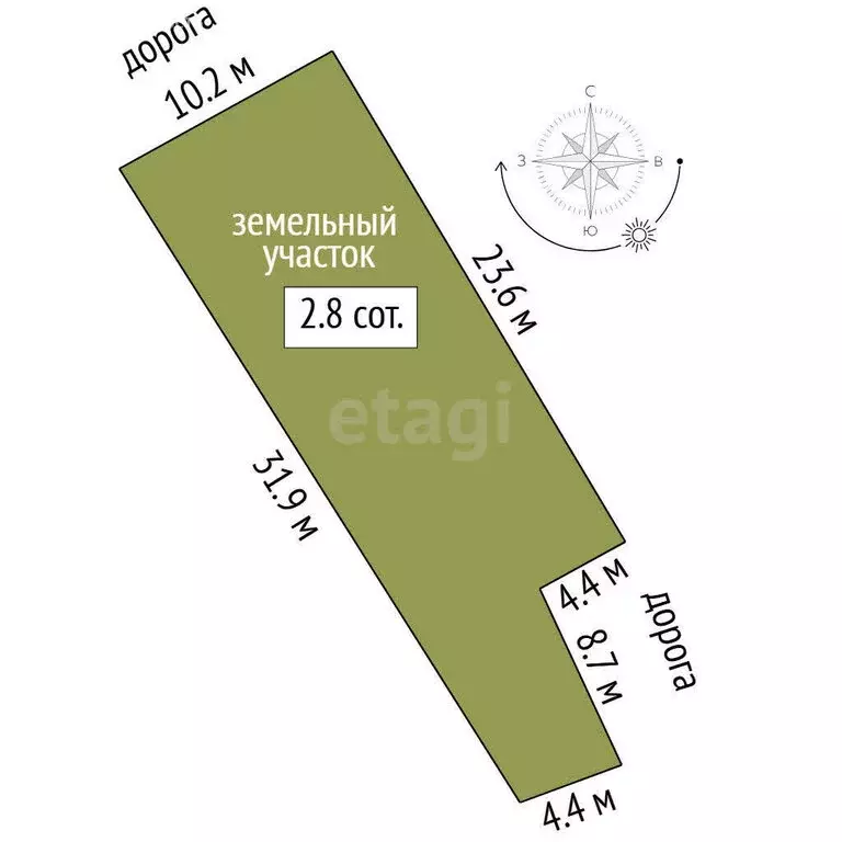 Участок в Тюмень, улица Льва Толстого (2.78 м) - Фото 1