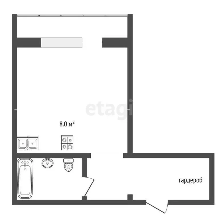 Квартира-студия: Челябинск, улица Университетская Набережная, 103 (38 ... - Фото 1