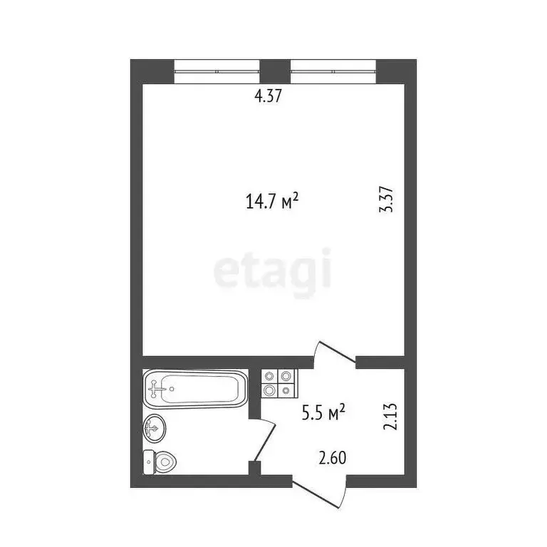 1-комнатная квартира: Яр, улица Источник, 6к1 (23.3 м) - Фото 0