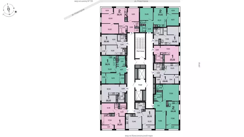 1-к кв. Рязанская область, Рязань Московский р-н, 4-й мкр,  (29.45 м) - Фото 2