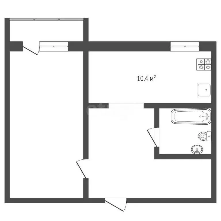 1-комнатная квартира: Вологда, Фрязиновская улица, 24 (35.5 м) - Фото 1