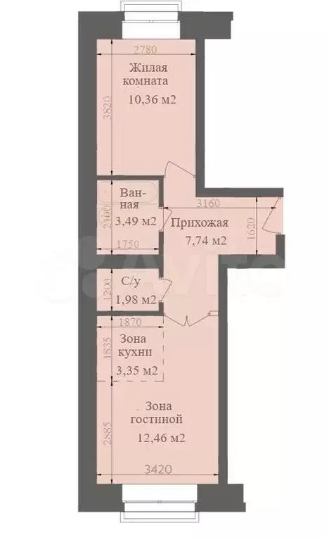 2-к. квартира, 40 м, 2/4 эт. - Фото 0
