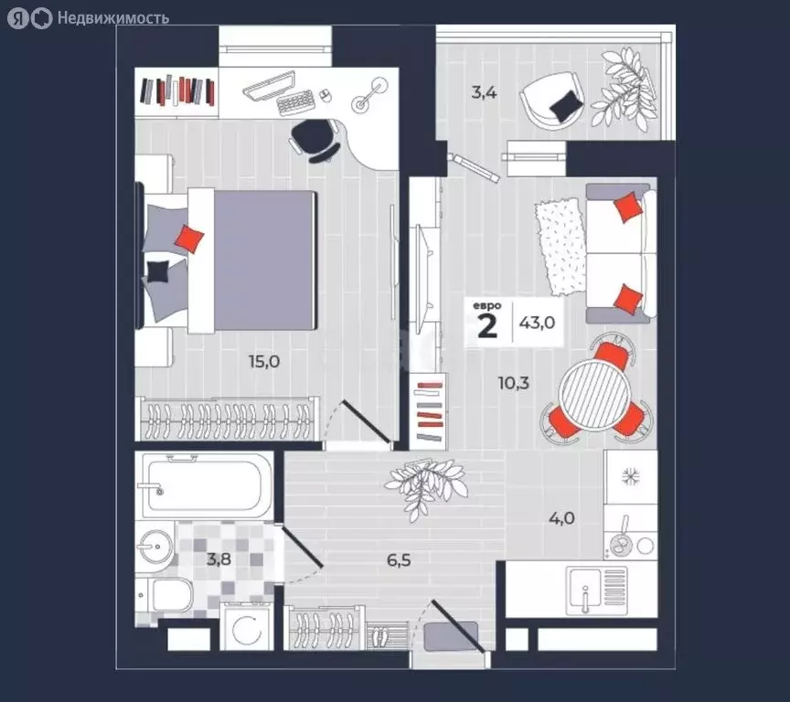 1-комнатная квартира: Щёкино, улица Ленина, 57 (33 м) - Фото 1