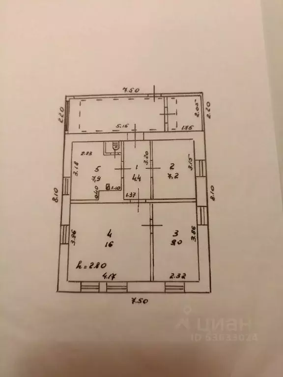 Дом в Белгородская область, Алексеевка пер. 2-й Мостовой (44 м) - Фото 2